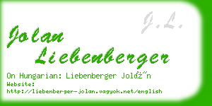 jolan liebenberger business card